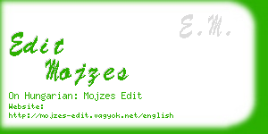 edit mojzes business card